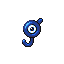 Unown shiny front-facing sprite from Pokémon Sapphire
