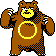 Ursaring front-facing sprite from Pokémon Crystal