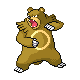 Ursaring front-facing sprite from Pokémon Platinum