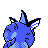 Vaporeon back-facing sprite from Pokémon Gold