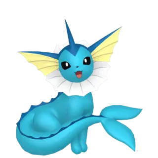 Vaporeon front-facing sprite from Pokémon Shield