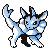 Vaporeon front-facing sprite from Pokémon Blue