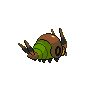 Venipede shiny back-facing sprite from Pokémon White 2