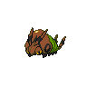 Venipede shiny front-facing sprite from Pokémon Black