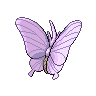 Venomoth back-facing sprite from Pokémon Black