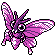 Venomoth front-facing sprite from Pokémon Crystal