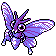 Venomoth shiny front-facing sprite from Pokémon Crystal