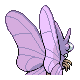 Venomoth back-facing sprite from Pokémon Diamond