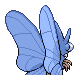 Venomoth shiny back-facing sprite from Pokémon Diamond