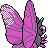 Venomoth back-facing sprite from Pokémon Gold