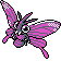 Venomoth front-facing sprite from Pokémon Gold
