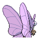 Venomoth back-facing sprite from Pokémon HeartGold