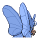 Venomoth shiny back-facing sprite from Pokémon HeartGold