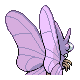 Venomoth back-facing sprite from Pokémon Platinum