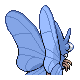 Venomoth shiny back-facing sprite from Pokémon Platinum