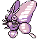 Venomoth front-facing sprite from Pokémon Red