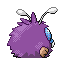 Venonat shiny back-facing sprite from Pokémon FireRed