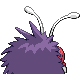 Venonat back-facing sprite from Pokémon HeartGold