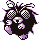 Venonat front-facing sprite from Pokémon Blue
