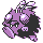 Venonat front-facing sprite from Pokémon Yellow