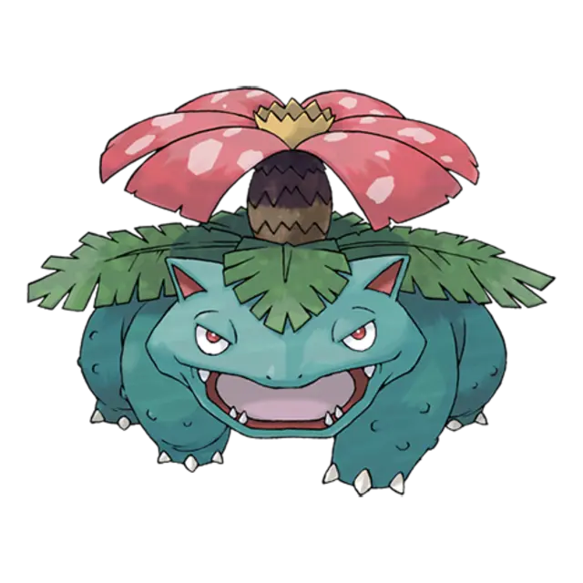 Venusaur, the Seed Pokémon — Grass/Poison-type Pokémon official artwork