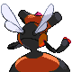 Vespiquen shiny back-facing sprite from Pokémon Diamond