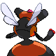 Vespiquen shiny back-facing sprite from Pokémon SoulSilver