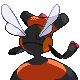 Vespiquen shiny back-facing sprite from Pokémon Platinum