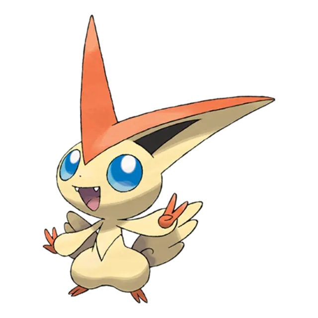 Victini, the Victory Pokémon — Psychic/Fire-type Pokémon official artwork