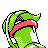 Victreebel back-facing sprite from Pokémon Crystal