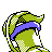 Victreebel shiny back-facing sprite from Pokémon Crystal