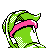 Victreebel back-facing sprite from Pokémon Silver