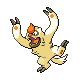 Vigoroth shiny front-facing sprite from Pokémon Diamond