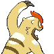 Vigoroth shiny back-facing sprite from Pokémon SoulSilver