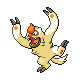 Vigoroth shiny front-facing sprite from Pokémon SoulSilver