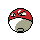 Voltorb front-facing sprite from Pokémon Crystal