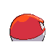 Voltorb back-facing sprite from Pokémon HeartGold