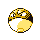 Voltorb front-facing sprite from Pokémon Blue