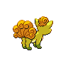 Vulpix shiny back-facing sprite from Pokémon Black