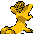 Vulpix shiny back-facing sprite from Pokémon Crystal