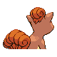 Vulpix back-facing sprite from Pokémon Diamond