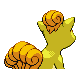 Vulpix shiny back-facing sprite from Pokémon Diamond
