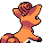 Vulpix back-facing sprite from Pokémon Gold
