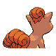Vulpix back-facing sprite from Pokémon SoulSilver