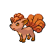 Vulpix front-facing sprite from Pokémon SoulSilver
