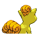 Vulpix shiny back-facing sprite from Pokémon SoulSilver