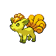 Vulpix shiny front-facing sprite from Pokémon SoulSilver