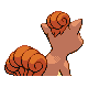 Vulpix back-facing sprite from Pokémon Platinum