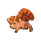 Vulpix front-facing sprite from Pokémon Platinum