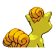Vulpix shiny back-facing sprite from Pokémon Platinum